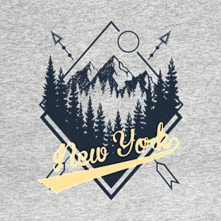 New York Geometric Nature Native Style T-Shirt